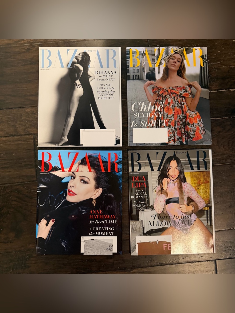 Harper’s bazaar magazine bundle Rihanna Chloe sevigny dua lipa Anne Hathaway